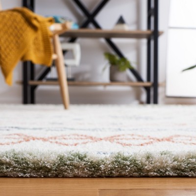 Ivory and Multicolor Flat Woven Wool Area Rug, 8' x 10'