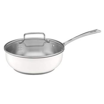Wolfgang Puck 3 Qt Bistro Stainless 10 Skillet Chicken Fryer Pot Saute Pan  Lid