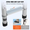 VEVOR Telescoping Ladder, 16.5FT Aluminum Lightweight Extension Ladder, Multi-button Retraction Collapsible Ladder, 419 LBS Capacity, Silver - 4 of 4