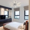 Bella Depot 31"  Modern White Flush Mount Ceiling Fan 6-speed Reversible Fan with Light and Remote - 3 of 4