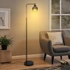 Whizmax Industrial Floor Lamp with 3 Temp Dimmable Bulb&Gradient Gold Glass Shade, Modern Standing Lamp Tall Lamp with Remote&Foot Control - 3 of 4