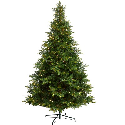 Nearly Natural 9-ft North Carolina Spruce Artificial Christmas Tree with 750 Clear Lights and 1912 Bendable Branches
