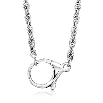 Ross-Simons Sterling Silver Rope-Chain Lobster Clasp Necklace