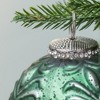 TopComfy Decorative Object Glass Christmas Ball Ornaments Modern Aluminium Accents Set for Holiday Decor, Green, 3.9"*3.9"*3.9" - 2 of 4