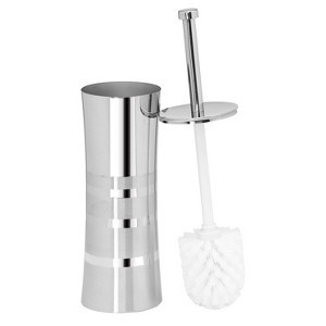 Toilet Brush and Holder Set Stainless Steel - Bath Bliss - 1 of 3