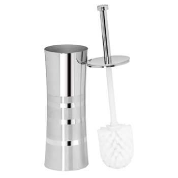 Deluxe Aluminum Handle Toilet Brush With Fully Removable Liner White - Bath  Bliss : Target