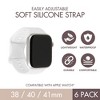 Xtreme Smart Watch Soft Silicone Band 6 Pack Small Size, Waterproof, New Buckle Design, 38/40/41 mm, Compatible with Apple Watch - 2 of 4