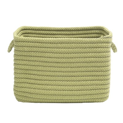 Colonial Mills Modern Farmhouse Home Basket, 12"x8"x10", Pistachio