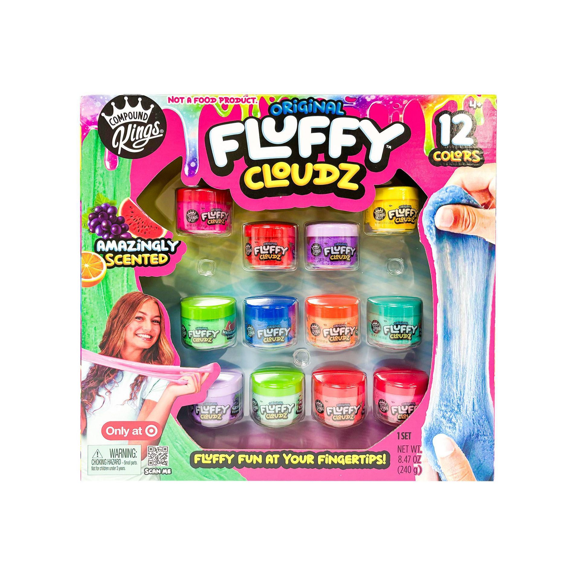 Compound Kings Fluffy Cloudz Box Set - 12pk: Creative Thinking Slimes, 1.6 Net Weight, 12 Pieces