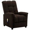 vidaXL Massage Recliner Dark Brown Fabric - 2 of 4
