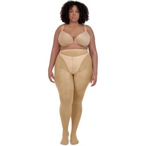 Compression Pantyhose for Women, Plus Size Pantyhose for Curvy Women, Extra Support, Breathable Women's Stockings - 1 of 4