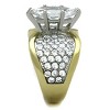 Slickblue Women's Ring, Two-Tone IP Gold Stainless Steel, Clear Marquise CZ, Polished Look, Sizes 5-11 - 4 of 4