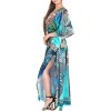 HAPPY BAY Women's House Daily Routine Evening Wear Loungewear Maxi Kaftan Casual Long Slit Dress Caftan Slit Dresses for Women 2X-3X Multi,Abstract - 3 of 4