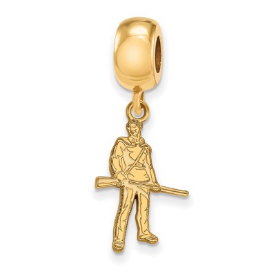 Black Bow Jewelry 14k Yellow Gold Plated Sterling Silver West Virginia Mountaineers NCAA Bead Charm