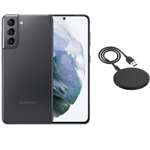 Refurbished Samsung Galaxy S21 5G G991U (Fully Unlocked) 128GB Phantom Gray w/ Wireless Charger - 1 of 1