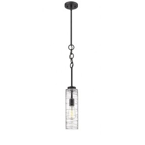 Wexford - 1 Light Stem Hung Mini Pendant In Art Deco Style-20.75 Inches Tall and 4 Inches Wide - 1 of 1