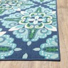 Marlowe Medallion Patio Rug Blue/Green - 3 of 4
