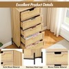 Natural Rattan Dresser, Wooden Chest of Drawer, Farmhouse Storage Cabinet, Bedroom Dresser - 4 of 4