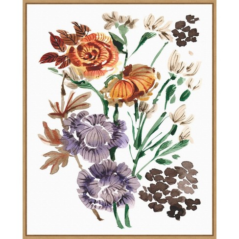 Amanti Art Autumn Garden Bouquet I by Ania Zwara Canvas Wall Art Print  Framed 23-in. W x 28-in. H.