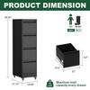Munora - 4-Drawer Vertical File Cabinet with Lock & Wheels - Heavy Duty for A4/Letter/Legal Files - Black - 2 of 4