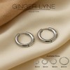 Stainless Steel Hoop Earrings by Ginger Lyne Huggie Style for Lobe Cartilage Piercing Body Jewelry - 2 of 4