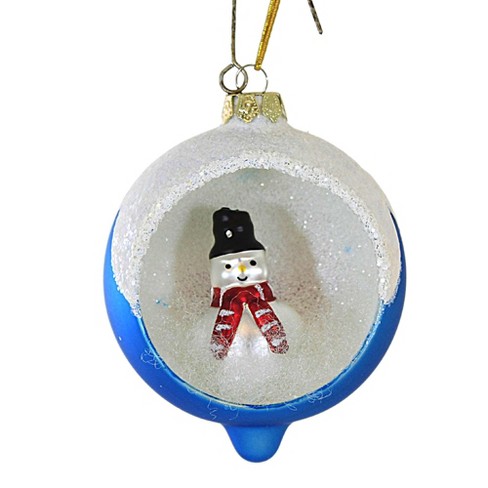 Bethany Lowe 3.75 In Retro Snowman Indent Ornament Christmas Top Hat ...