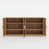 PexFix 31"x62"x16" Sideboard Cabinet with 4 Doors and Storage Multipurpose Organizer for Kitchen Living Room Brown - 3 of 4