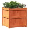 vidaXL Outdoor Garden Planters/Flower Boxes - 2 Pcs Wax Brown Pine - 23.6"x23.6"x23.6" - 4 of 4