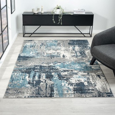 Luxe Weavers Modern Abstract Distressed Area Rug