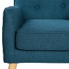 Okak Fabric Accent Chair Button-Tufted Club Chair with Comfy Upholstered Elegant Armchair with Birch Wood Legs for Living Room Bedroom - 3 of 4