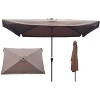 Vynxaria 10x6.5ft Rectangular Patio Umbrella - Waterproof with Crank & Tilt for Outdoor Shade - 3 of 4