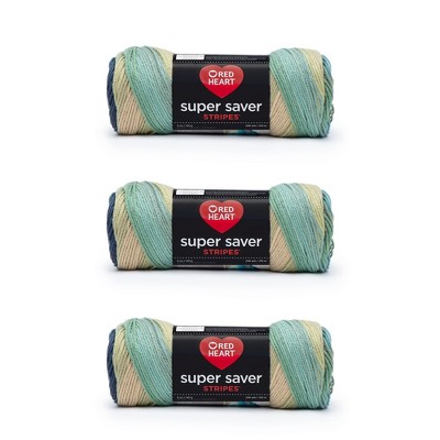 Red Heart Super Saver Yarn 3 Pack-Sutherland Stripe