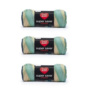 Red Heart Super Saver Yarn 3 Pack-Sutherland Stripe - 1 of 4