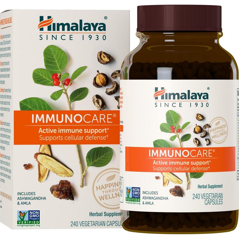 Himalaya ImmunoCare for Active Immune Support and Cellular Defense, 840 mg, 240 Capsules, 2 Month Supply, 1 of 6