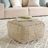 Mark & Day Heidenreichstein 12"H x 20"W x 20"D Natural Fiber Gray Pouf - 2 of 3