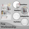 LIVAREEmlen Bookcase, Bookshelf with 6 Compartments, Freestanding Shelves and Cube Organizer, for Bedroom Living Room Office Closet School, White - 4 of 4