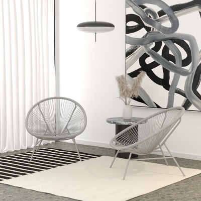 CosmoLiving Avo XL Light Gray Outdoor Lounge Chair Duo