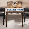 Dining Table Set for 2, Wood Kitchen Table with Upholstered Chairs, Sturdy Metal Legs, Thickened Steel Frames, w/Collision Angle - 2 of 4