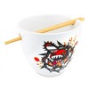Just Funky Chainsaw Man 16-Ounce Ceramic Ramen Bowl and Chopstick Set - 3 of 4