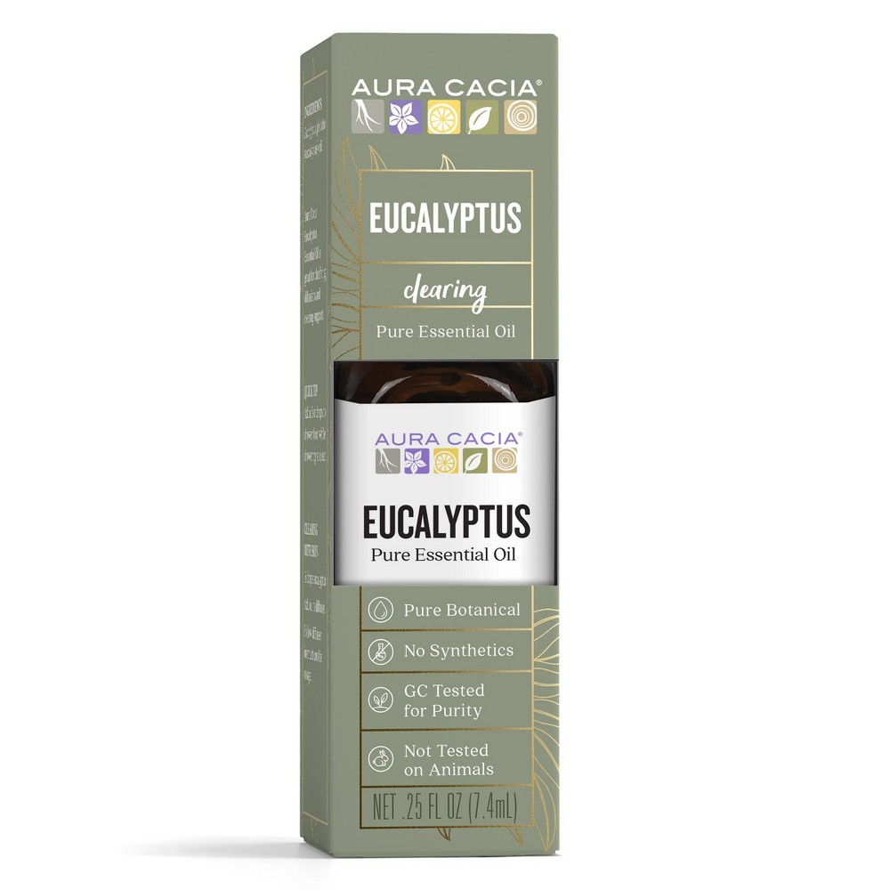 Eucalyptus Essential Oil Single - Aura Cacia: Pure Aromatherapy for Humidifiers & Showers