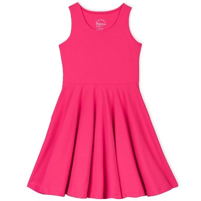 Mightly Girls Fair Trade Organic Cotton Solid Sleeveless Twirl Dress
