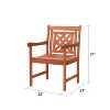 Solhome Siriana Reddish Brown Tropical Wood Patio Armchair - image 3 of 4