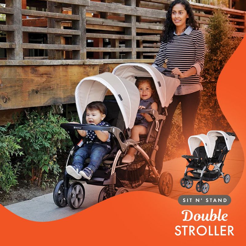 Baby Trend Sit N Stand Travel Double Baby Stroller and Car Seat Combo, 4 of 7