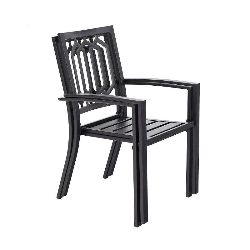 4pc Outdoor Stackable Bistro Chairs - Captiva Designs, 5 of 12