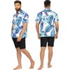 HAPPY BAY Mens Hawaiian Shirts Short Sleeve Button Down Shirt Men's Aloha Shirts Casual Vacation Summer Party Caribbean Shirts Funny - 3 of 4