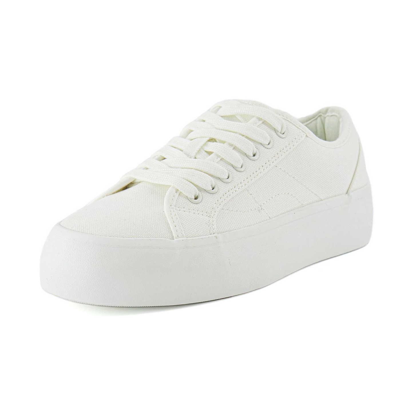 Женские кроссовки CUSHIONAIRE Tag Low top Canvas Sneaker +Memory Foam White Canvas, цвет: Белый — фото 1