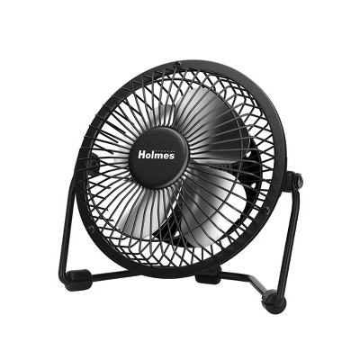 Holmes 4&#34; USB Powered Adjustable Head Personal Desk Fan Black_1