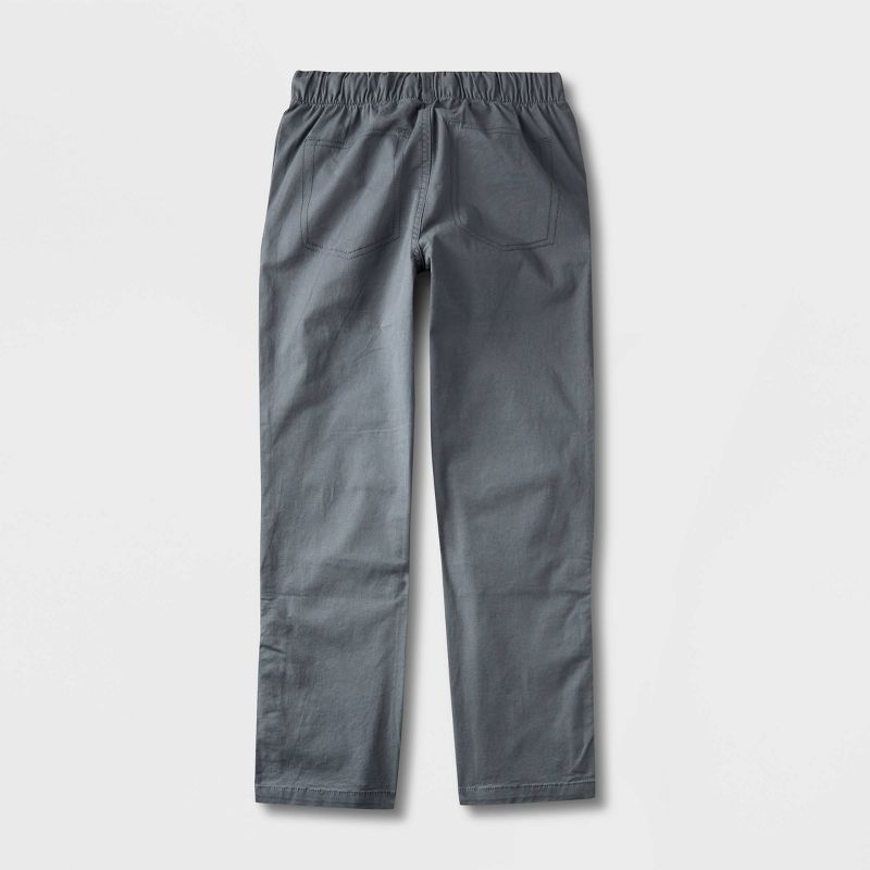 Boys' Adaptive Straight Fit Pull-On Woven Pants - Cat & Jack™ Gray, 3 of 6
