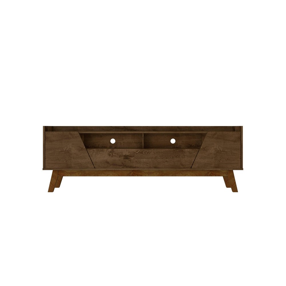 Photos - Mount/Stand Marcus Mid-Century Modern 4 Shelf TV Stand for TVs up to 70" Rustic Brown