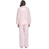 Casual Nights Women's Flannel Long Sleeve Button Down Pajama Set - 3 of 4